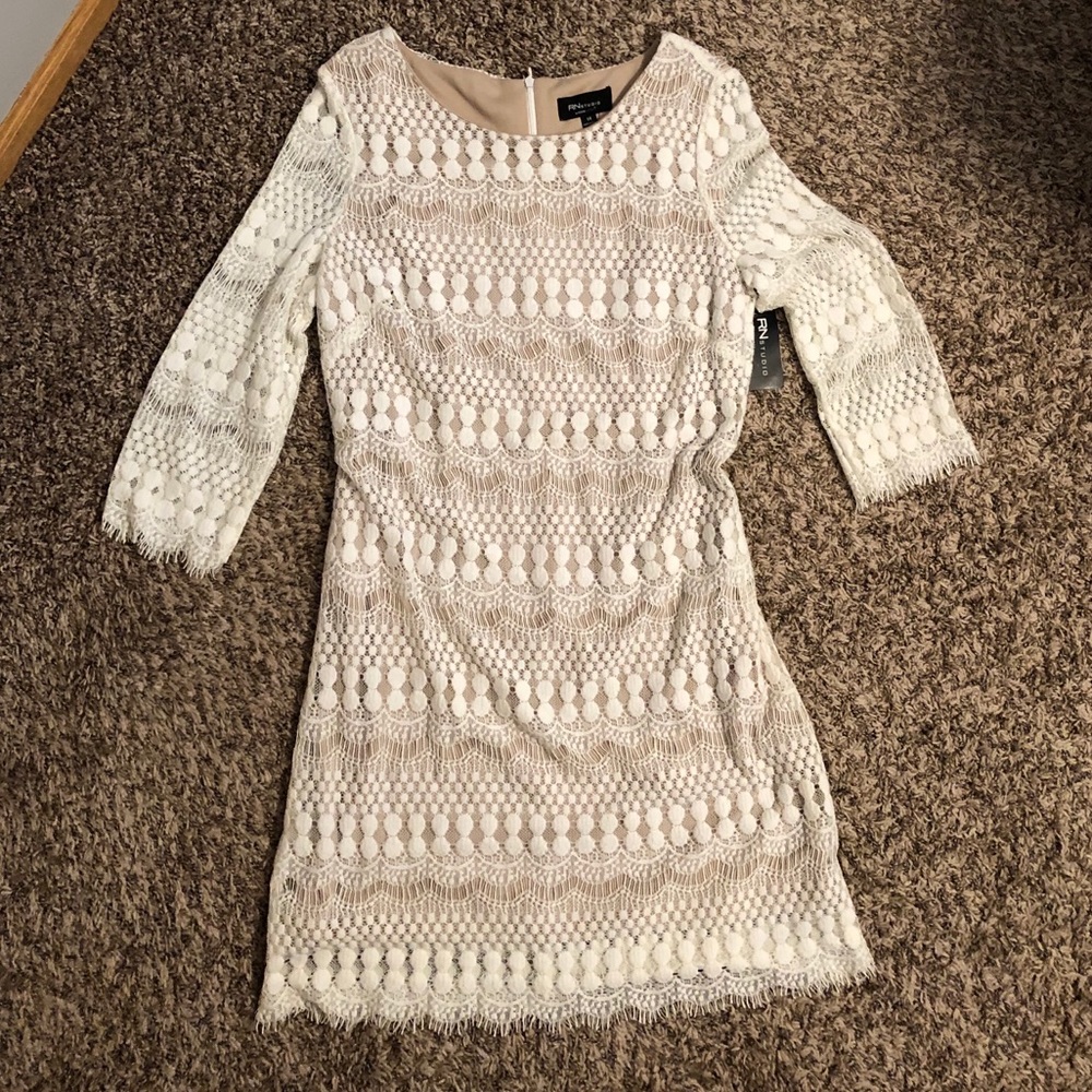 Cream colored lace dress